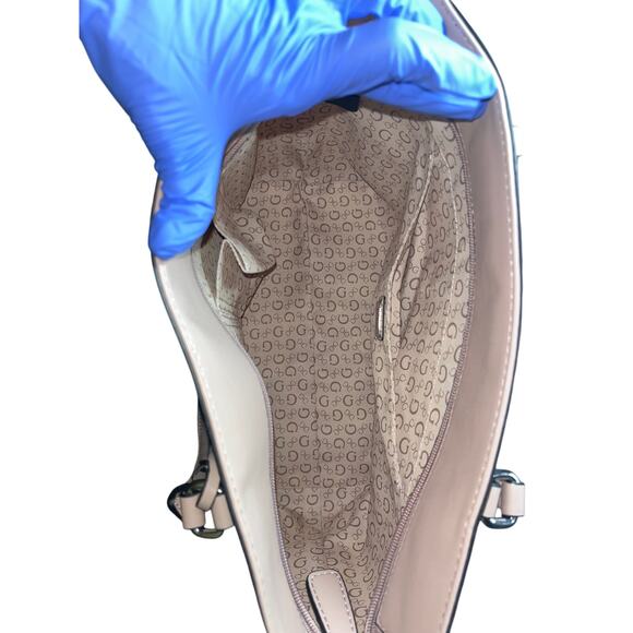 GUESS Noelle Small Elite Tote Handbag Light Pink - Picture 4 of 6